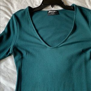 Green long sleeve dress